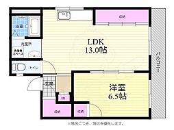 新谷ビル 1LDKの間取図画像