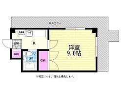 パステルクボ15 1Kの間取図画像