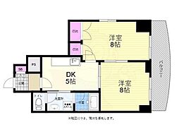 サンビレッジ段原 2DKの間取図画像