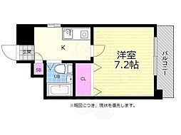 横川マンション 1Kの間取図画像