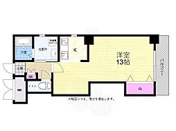パレ・クサオ ワンルームの間取図画像