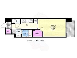 S-RESIDENCE観音本町 1Kの間取図画像