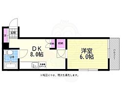 メゾン粟屋 1DKの間取図画像