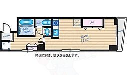 リバーウォーク広瀬 ワンルームの間取図画像