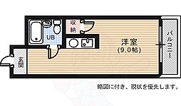 ラフィネ天満 ワンルームの間取図画像