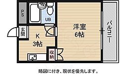 パルコープ大宮 1Kの間取図画像