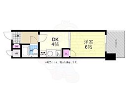 ダイアパレス舟入本町 1Kの間取図画像