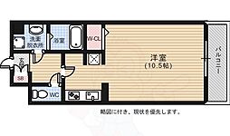 グラビスコート広島駅前通り ワンルームの間取図画像