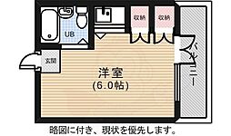 BAUHAUS千田町2 1Kの間取図画像