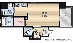 ルービンス宇品神田 1Kの間取図画像