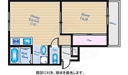 アーバンライフ中広 1DKの間取図画像