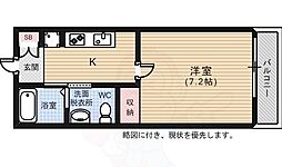 カッサフォルテ光南 1Kの間取図画像