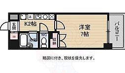 エミネンスオクダ 1Kの間取図画像