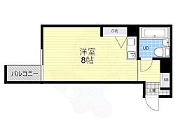 サンコート楠木 ワンルームの間取図画像