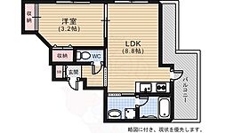 グランカーサ三篠 1LDKの間取図画像