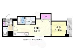 月光舟入川口 1LDKの間取図画像
