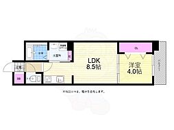 FLAX十日市 1LDKの間取図画像