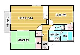 ポートナガノ 103 ｜ 福岡県田川市大字夏吉（賃貸アパート2LDK・1階・53.66㎡） その2