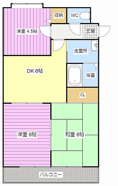 ビーライン本郷 A202｜静岡県浜松市中央区本郷町(賃貸アパート3DK・2階・49.58㎡)の写真 その2