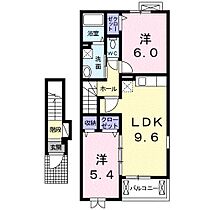 フルールＡ 203 ｜ 静岡県掛川市下垂木（賃貸アパート2LDK・2階・54.38㎡） その2