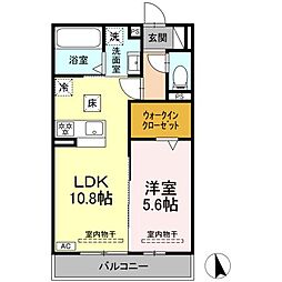 シリウス 1LDKの間取図画像