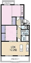 コーポラス三鈴 2LDKの間取図画像