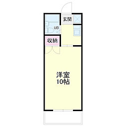マンションKM-1 1Kの間取図画像