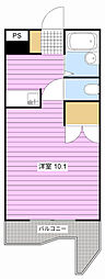 磐田グレイス第5マンション ワンルームの間取図画像