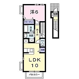 ヴローテA 1LDKの間取図画像