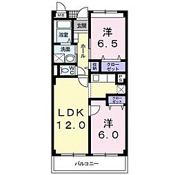 カンタービレ 2LDKの間取図画像