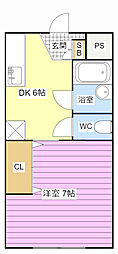 セリバ 1DKの間取図画像