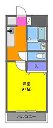 グランドソレーユ大瀬 1Kの間取図画像