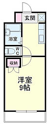 パストラーレ2 1Kの間取図画像