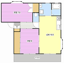 ピュアタウンS 2LDKの間取図画像