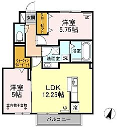 ドルチェヴィータ2 2LDKの間取図画像