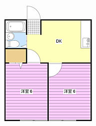 彩輝8A 2DKの間取図画像