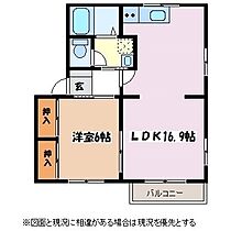 長野県松本市小屋北２丁目（賃貸アパート1LDK・2階・50.54㎡） その2