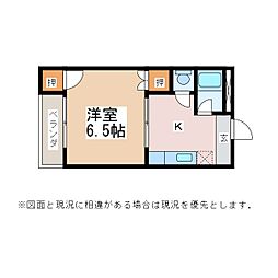 ルミエール 1Kの間取図画像