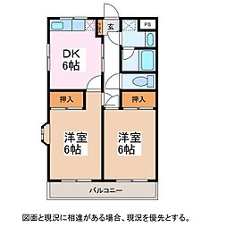 コーポミサワ 2DKの間取図画像