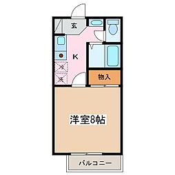 エトワール高山 1Kの間取図画像