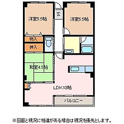 クリヴィーレ増田 3LDKの間取図画像