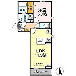 M.sorana 1LDKの間取図画像