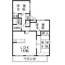 ツインマンション東和ウエスト 3LDKの間取図画像