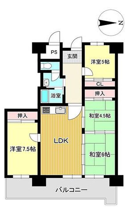 低層階でも開放感のある、ゆとりを持たせた設計です。
