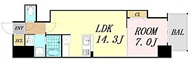 大阪府大阪市中央区北浜東（賃貸マンション1LDK・5階・48.52㎡） その2