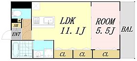 大阪府大阪市東住吉区駒川1丁目（賃貸マンション1LDK・2階・40.08㎡） その2