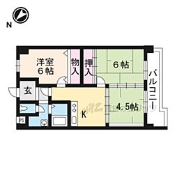 ウイング21 2LDKの間取図画像