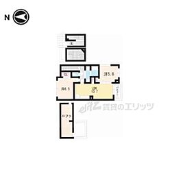 近江鉄道八日市線 八日市駅 徒歩10分の賃貸アパート 3階2LDKの間取り
