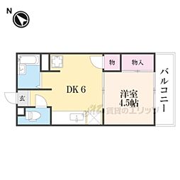 近江鉄道近江本線 ひこね芹川駅 徒歩37分の賃貸アパート 1階1DKの間取り