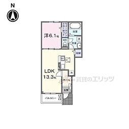 ベラーノ II 1LDKの間取図画像